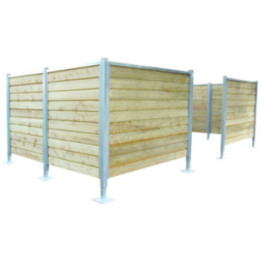 Cache-conteneurs habillage bois