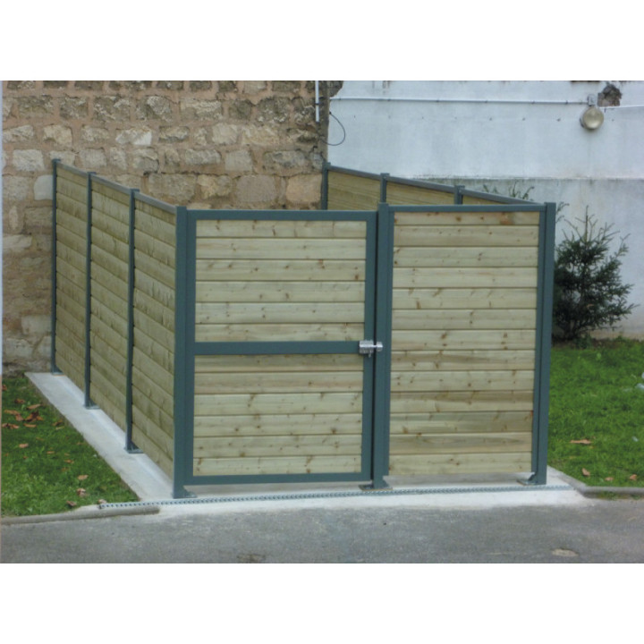 Cache-conteneurs habillage bois
