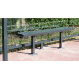 Banquette pour abri Viadène acier