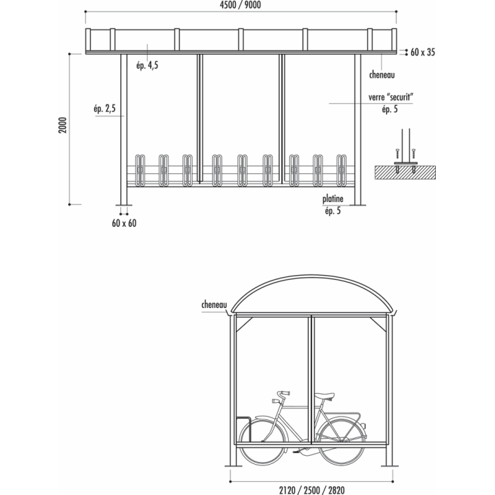 Abri cycle Pourpier