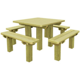 Table pique-nique bois carrée Nanterre