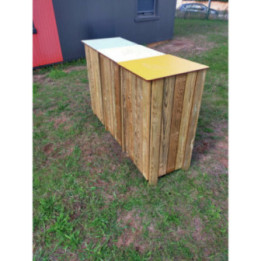 Poubelle tri sélectif bois Balanite