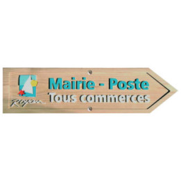 Flèche signalétique bois