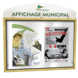 Vitrine d'affichage bois