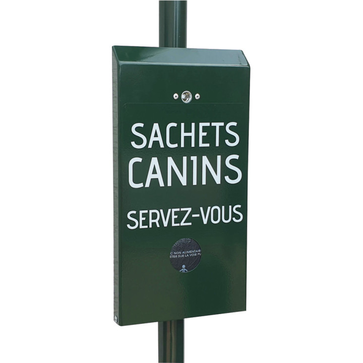 Collier de fixation alu pour distributeur hygiène canine