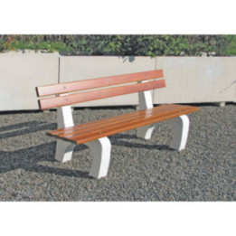 Banc bois et béton Platane