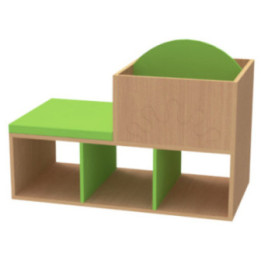 Bac à livres avec assise