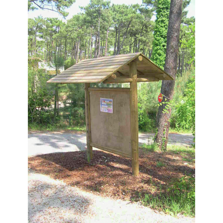 Panneau d'information en bois