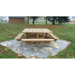Table de pique-nique bois Carrée