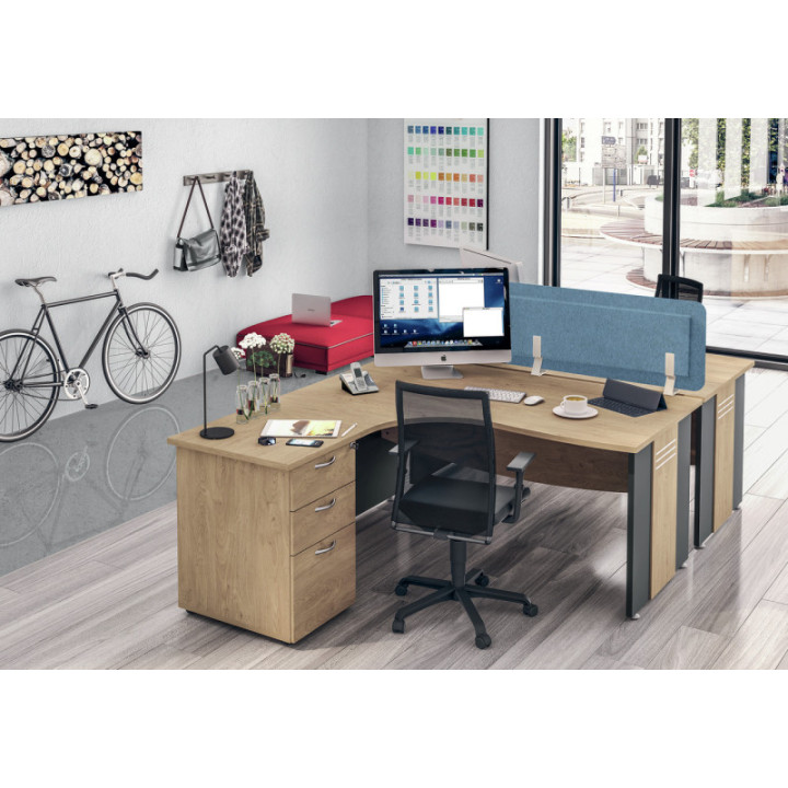 Bureau gamme Dual avec pieds panneaux