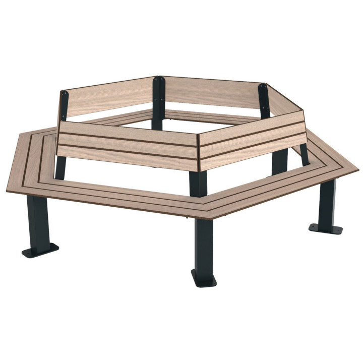 Banc public tour d'arbre Alnélois