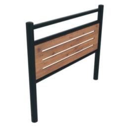 Longueur 150 cm, poteaux ronds - Panneau HPL teinte Pin tyrol