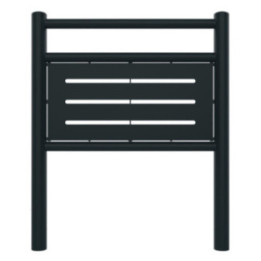 Longueur 100 cm, poteaux ronds - Panneau en tôle