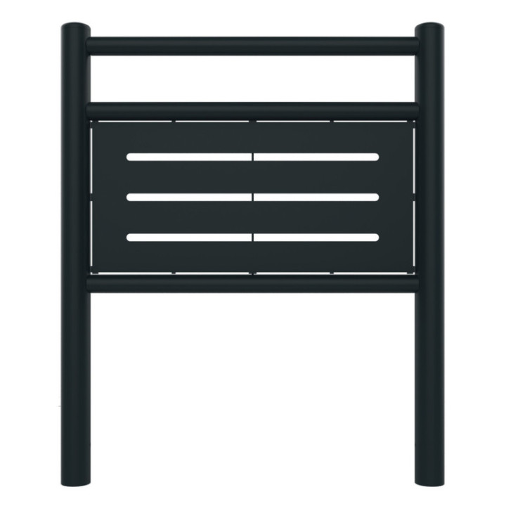 Longueur 100 cm, poteaux ronds - Panneau en tôle