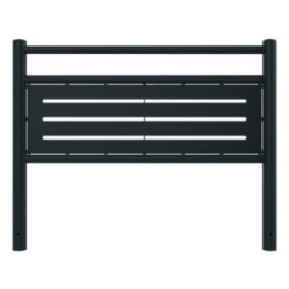 Longueur 150 cm, poteaux ronds - Panneau en tôle