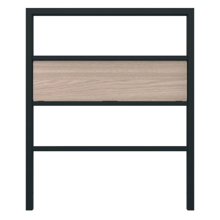 Longueur 100 cm, poteaux carrés - Panneau HPL teinte Chêne clair