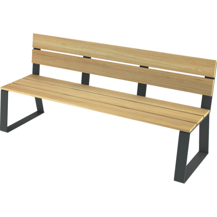 Banc et banquette publics bois Pouji