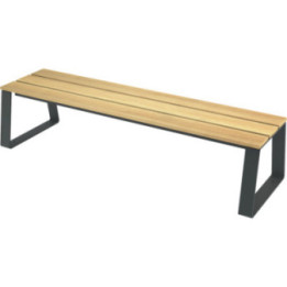 Banc et banquette publics bois Pouji