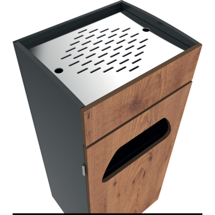 Corbeille de ville en compact Daria