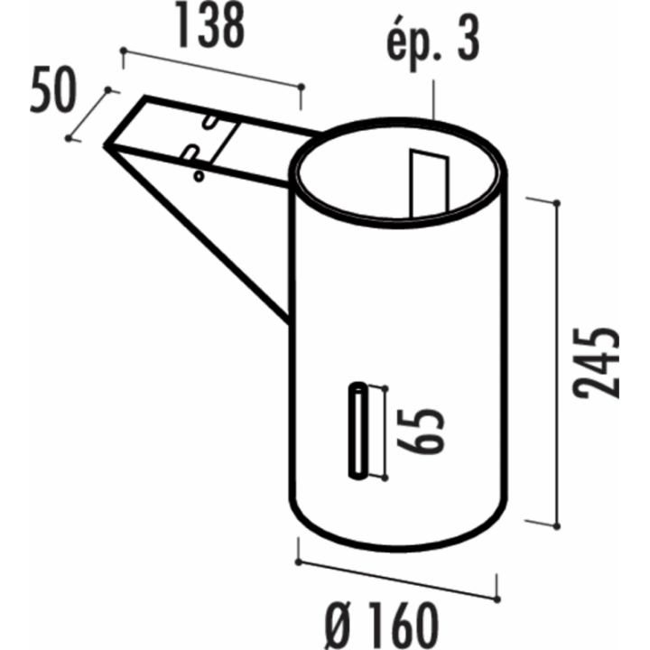 Fourreau amovible pour bornes fonte