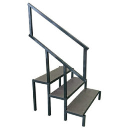 Escalier pour podium haut. 100 cm + rampe d'escalier