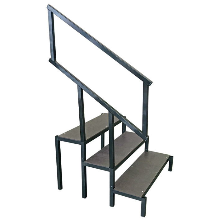 Escalier pour podium haut. 100 cm + rampe d'escalier