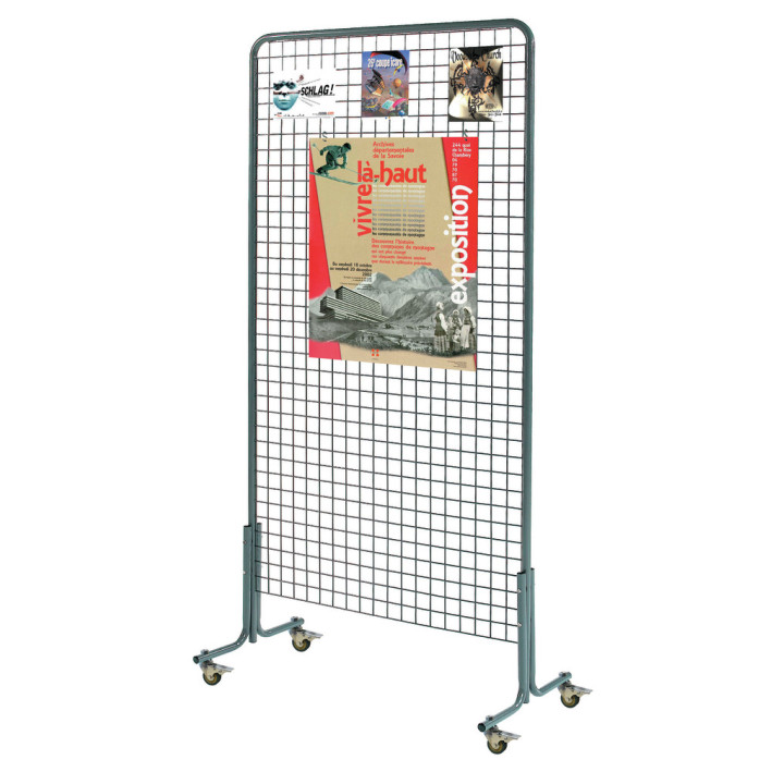 Kit roulettes pour grille d'exposition