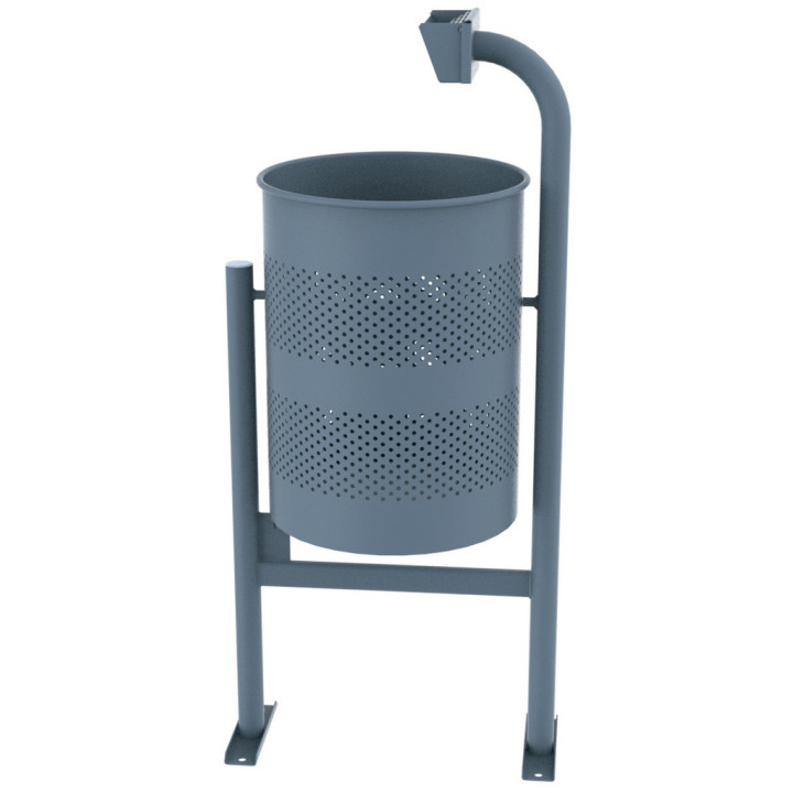 Corbeille acier + cendrier(1)