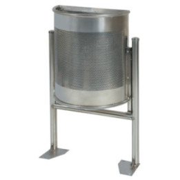 Corbeille inox // demi-ronde