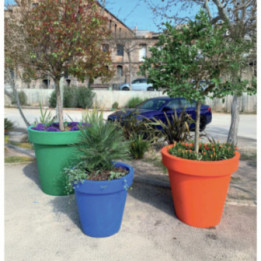 Jardinière en plastique recyclé Alvium