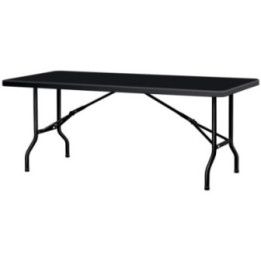 Table polyéthylène rectangulaire plateau noir