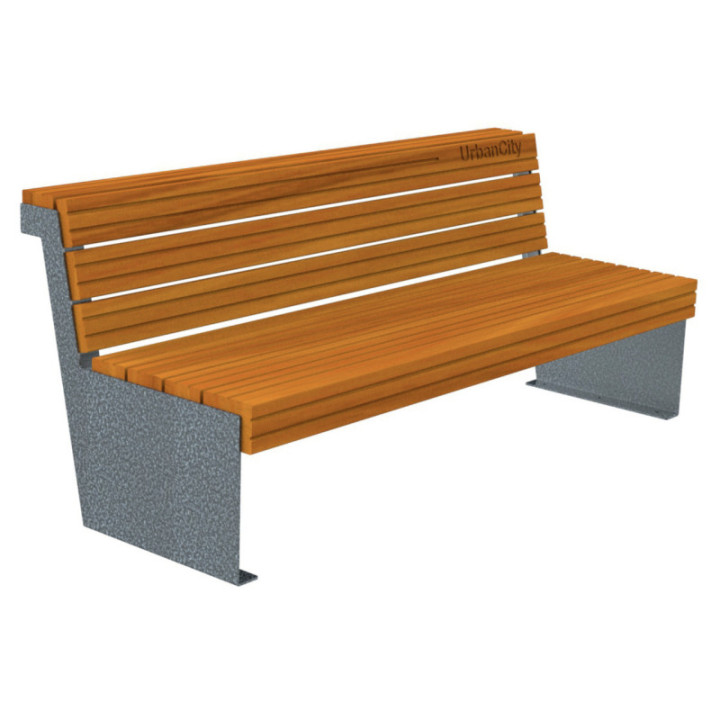 Banc public bois et acier Urbancity