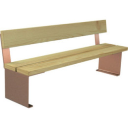 Banc moderne acier et bois Taulo