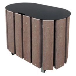Corbeille plastique recyclé Séssile 2 x 48 L