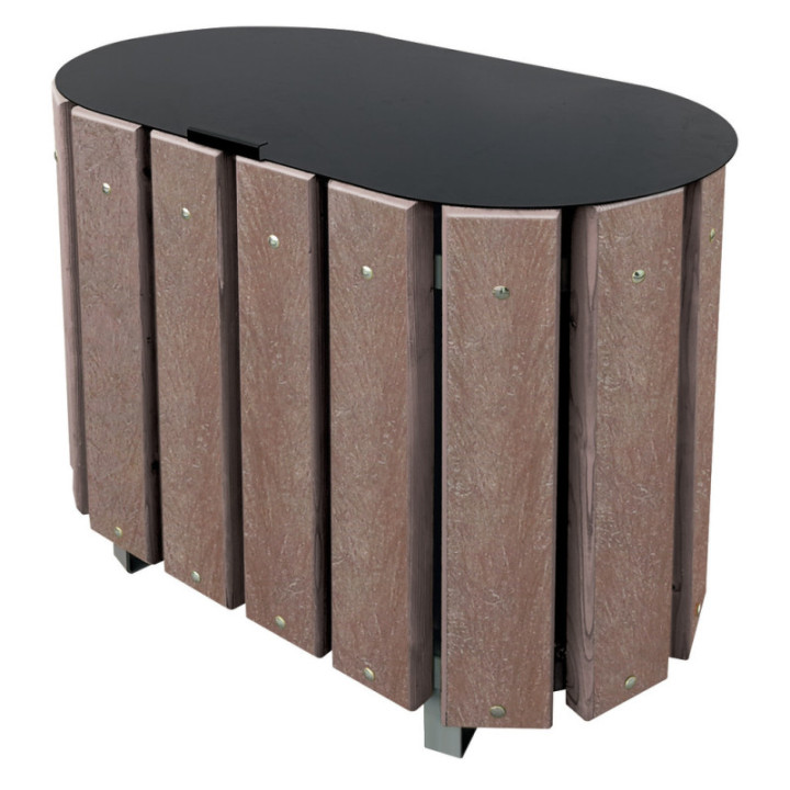 Corbeille plastique recyclé Séssile 2 x 48 L