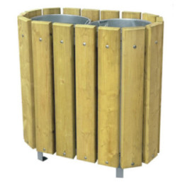 Corbeille extérieure tri Goji 2 x 63 L