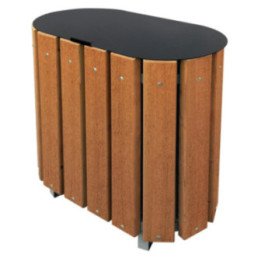 Corbeille bois tri sélectif Ammi