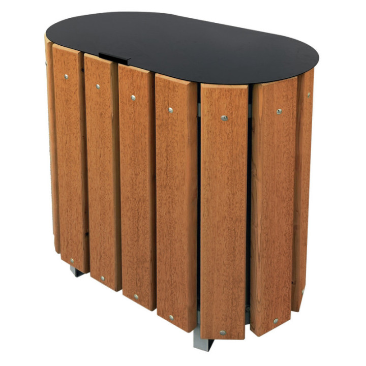 Corbeille bois tri sélectif Ammi