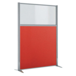Mixte : // Tissu acoustique / verre transparent.