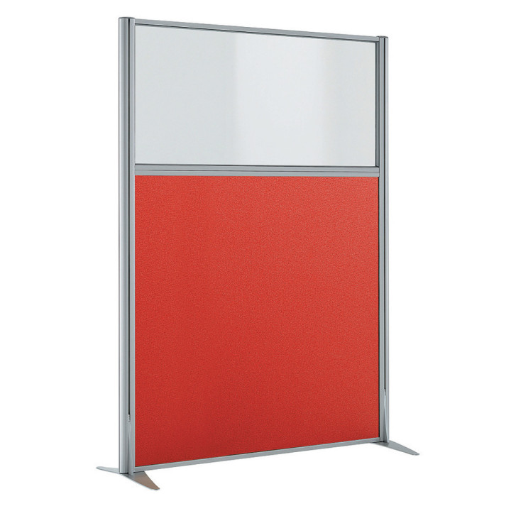 Mixte : // Tissu acoustique / verre transparent.