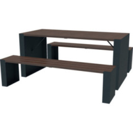 Table pique nique imitation bois Velanne