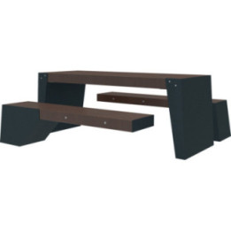 Grande table pique nique imitation bois Marcieu