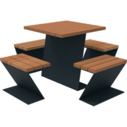 Table pique-nique 4 places Kambala pied Z