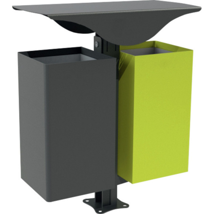 Corbeille de tri sélectif 2 flux Tamo