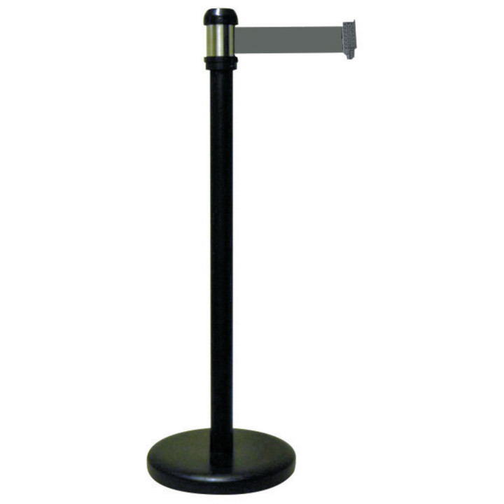 Poteau guidage métal avec sangle rétractable