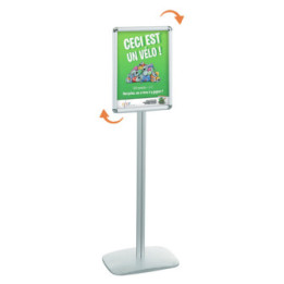Support porte-brochure pivotant