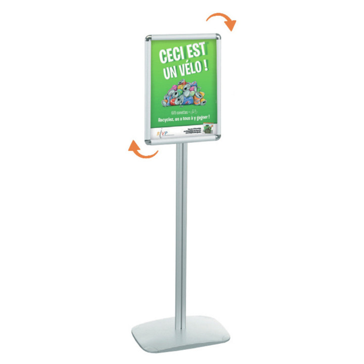 Support porte-brochure pivotant
