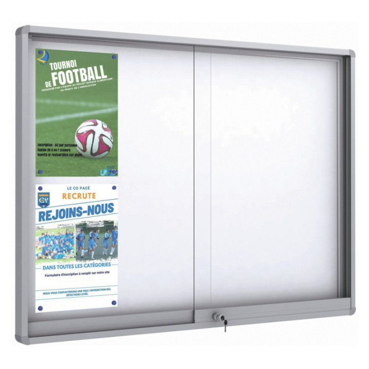 Vitrine affichage coulissante Display