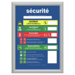 Cadre d'affichage Clic-Clac anti-feu