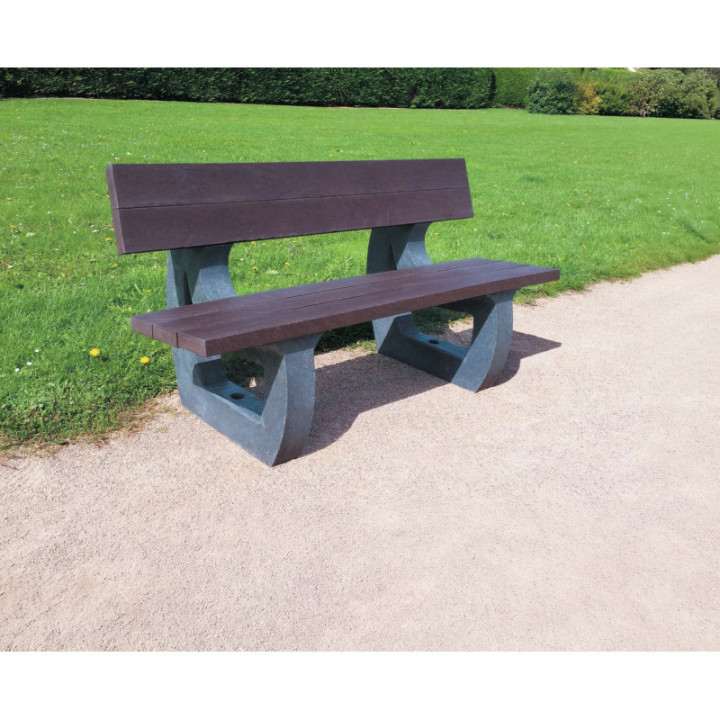 Gamme banc et banquette plastique recyclé Parc Éco